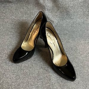 Jessica Simpson size 5.5 heel, black patent leather, never worn